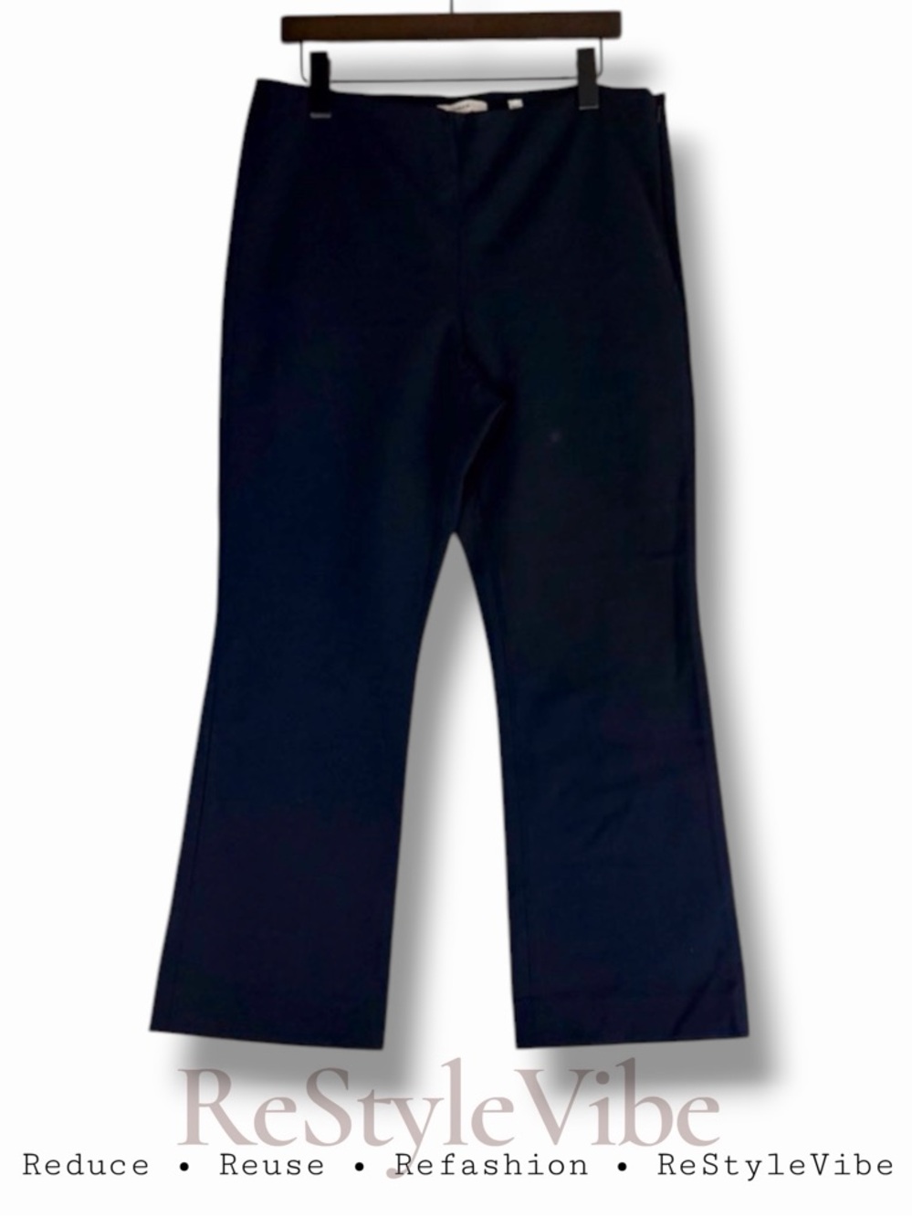 VINCE. Women’s Size XL Pant Flat Front High Rise Fit Stretch NWT Black Ankle NEW